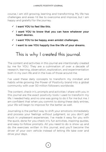 3 Minute Positivity Journal view 3